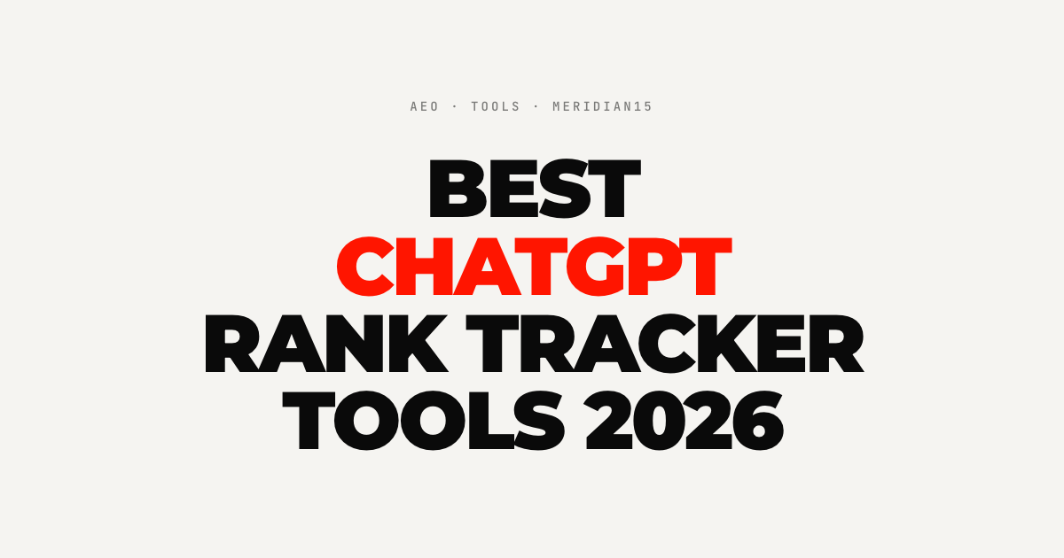 Best ChatGPT Rank Tracker Tools 2026 magazine cover, with ChatGPT highlighted in red against cream paper